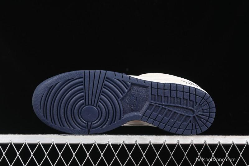 Nike SB Dunk Low The North Face Collaboration - Grey Pigskin White Swoosh Anniversary Custom Low-Top Casual Skate Shoes - KK1333-006