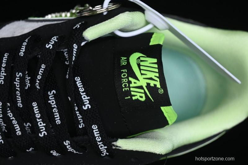 Nike Air Force 1 '07 Low Supreme Collaboration - Night Glow Low-Top Casual Sneakers - DF0188-009