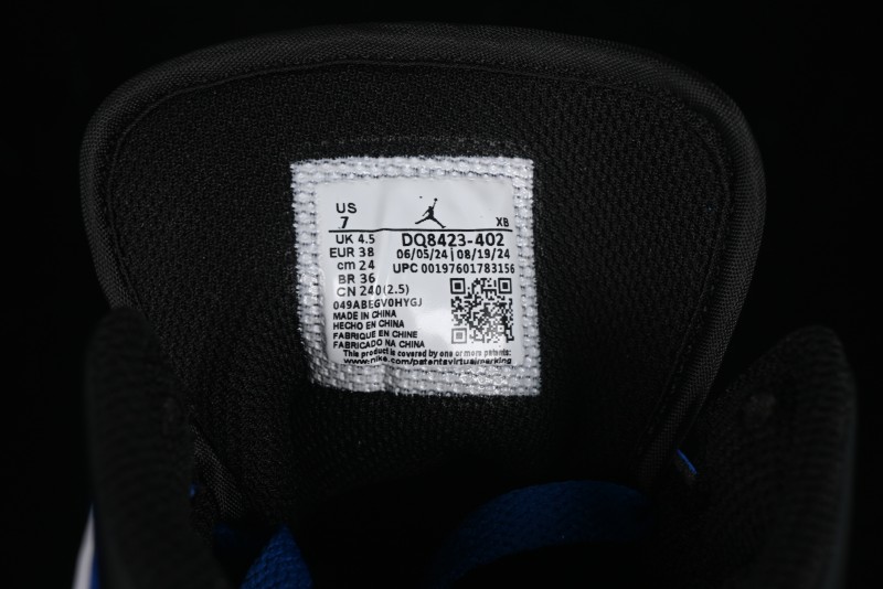 Nike Air Jordan 1 Mid AJ1 Basketball Shoes White Blue - DQ8423-402