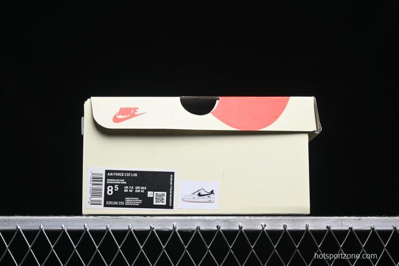 Nike Air Force 1 '07 Low Stussy Collaboration - Beige Black Hook Gum Sole Low-Top Casual Sneakers - XZ6188-255