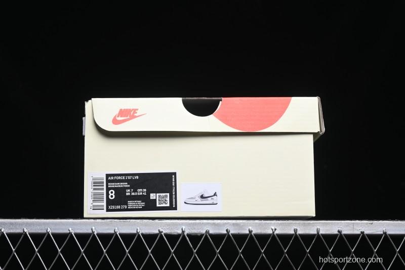 Nike Air Force 1 '07 Low Stussy Collaboration - White Black Sole Low-Top Casual Sneakers - XZ6188-279