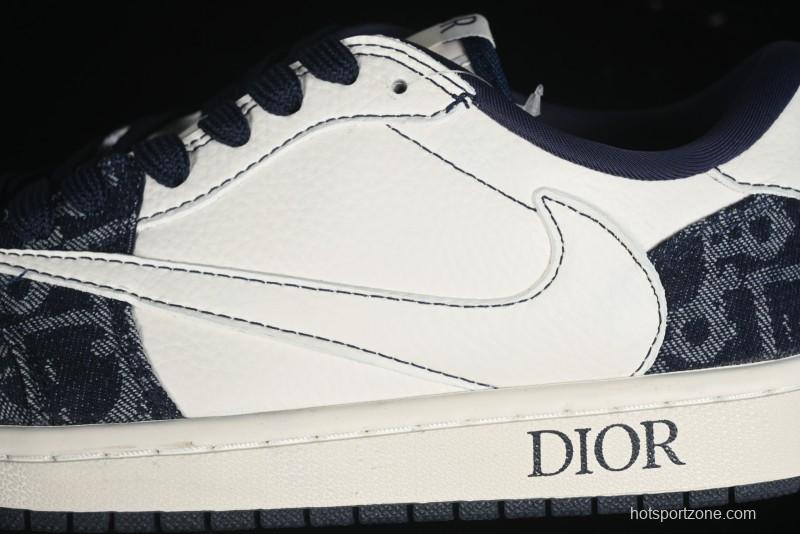 Nike Travis Scott x Fragment Design x Air Jordan 1 Low OG SP AJ1 Retro Sneakers - CH6336-017