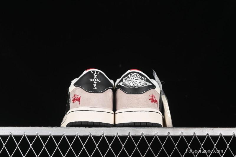 Nike Travis Scott x Fragment Design x Air Jordan 1 Low OG SP AJ1 Retro Sneakers - SJ2068-131