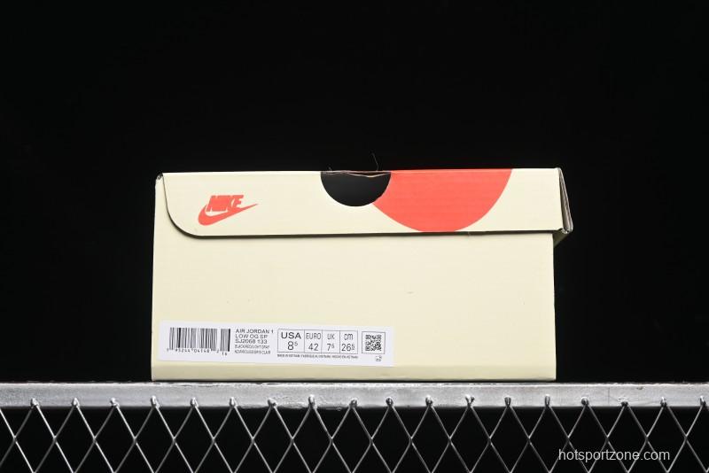 Nike Travis Scott x Fragment Design x Air Jordan 1 Low OG SP AJ1 Sneakers - SJ2068-133