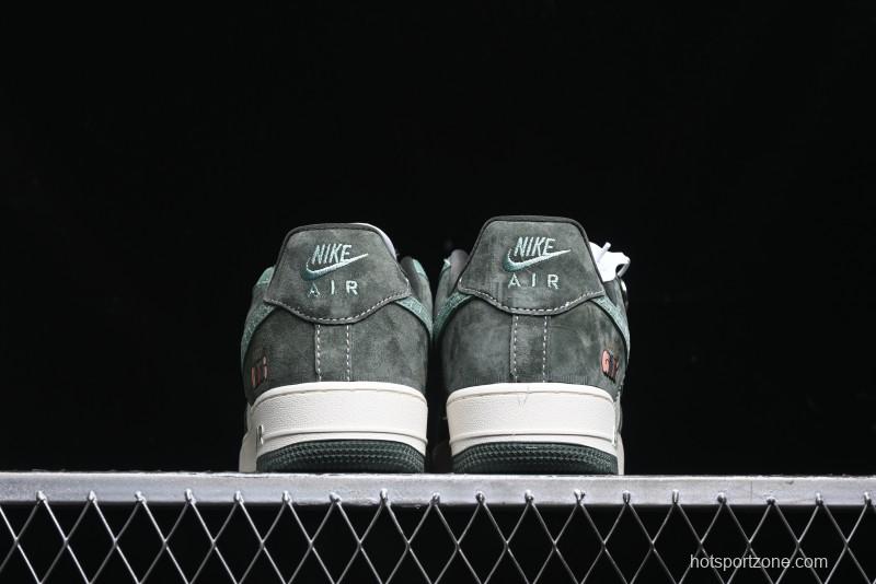 Nike Air Force 1 '07 Low Gucci Collaboration Jade Green Flywire Low-Top Casual Sneakers - KK1988-026