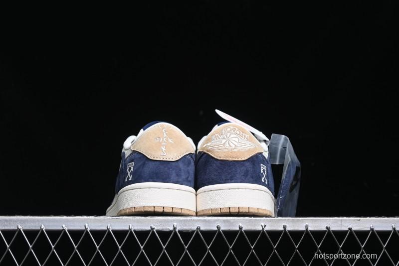 Nike Travis Scott x Fragment Design x Air Jordan 1 Low OG SP AJ1 Retro Sneakers - SJ2068-110