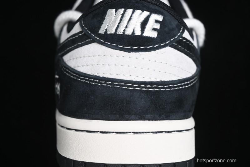 Nike SB Dunk Low Stussy Collaboration - Anniversary High-End Customized Low-Top Casual Skate Shoes - YX5066-209