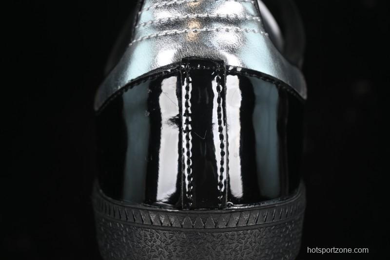 Adidas Samba Atmos IH3364 Patent Leather Black Silver Casual Sneakers