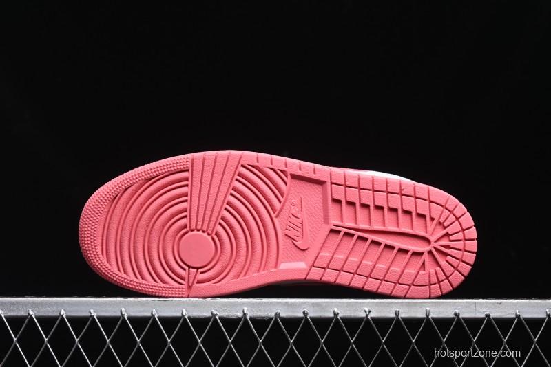 Nike Air Jordan 1 Low AJ1 White Pink Low-Top Casual Sneakers - DC0774-109
