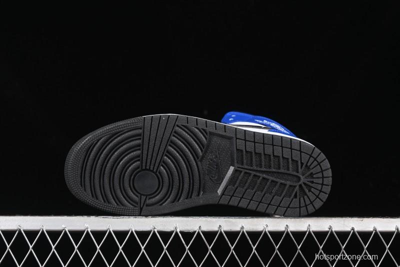 Nike Air Jordan 1 Mid AJ1 Basketball Shoes White Blue - DQ8423-402