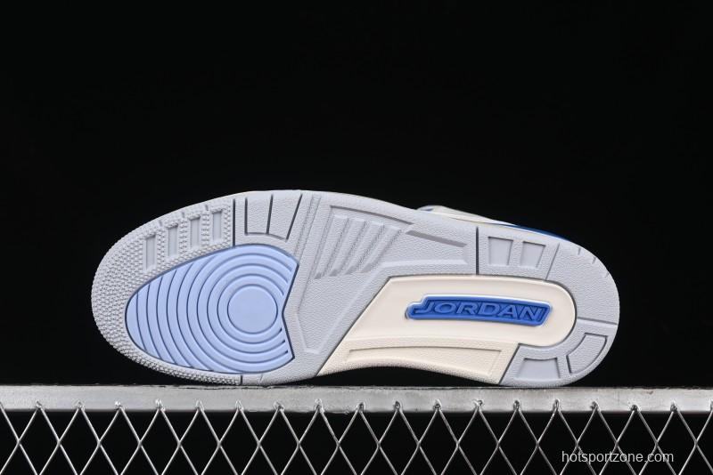 Nike Air Jordan 3 Retro "Lucky Shorts" Basketball Shoes with University Blue and White Colorway - CT8532-101