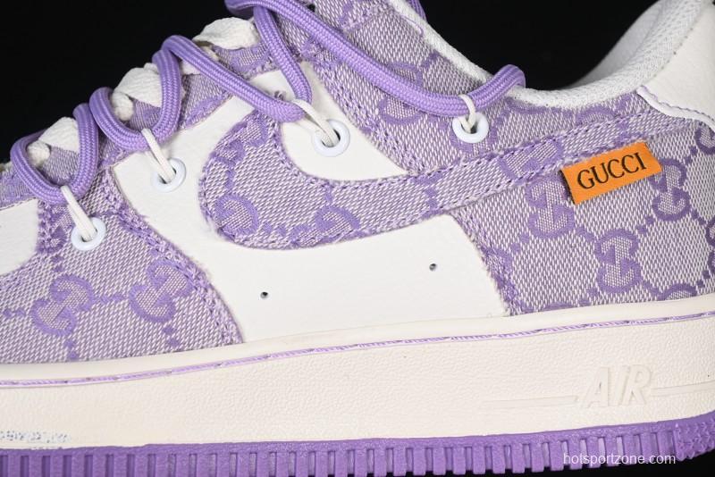 Nike Air Force 1 '07 Low x Gucci Pink Lace-Up Casual Sneakers - BD7700-022