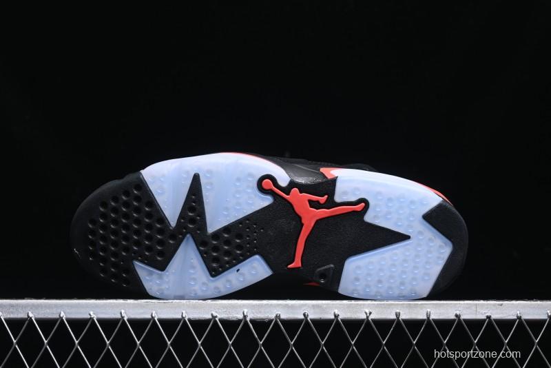 Nike Air Jordan 6 Retro Basketball Shoes with Infrared Design and 3M Reflective Details - 384664-060