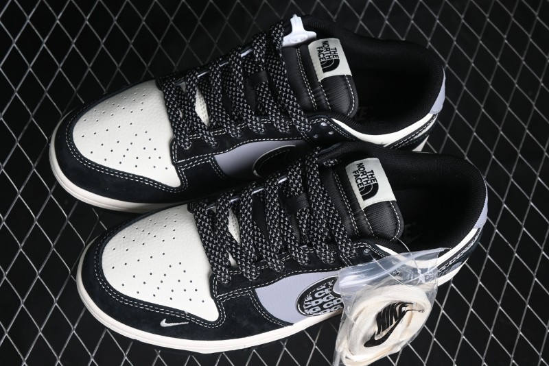Nike SB Dunk Low The North Face Collaboration - EDG Print Anniversary Customized Low-Top Casual Sneakers - XS1086-005