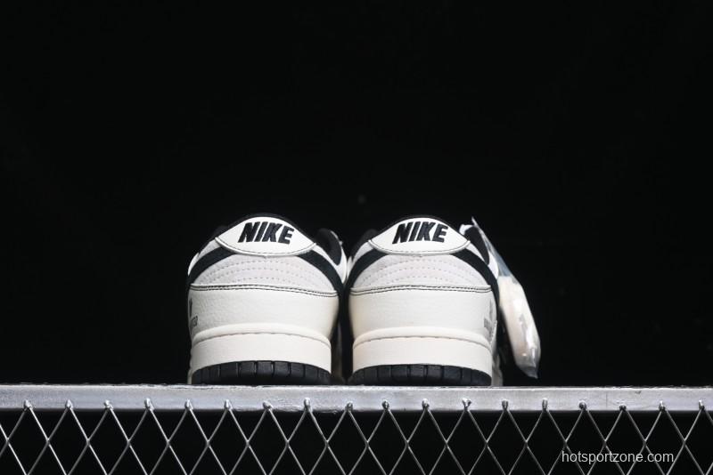 Nike SB Dunk Low UN Collaboration - Beige Black Line Black Sole Anniversary Custom Low-Top Casual Skate Shoes - BB7518-004