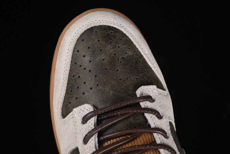 Nike Dunk Low Retro "Love & Peace" Casual Sneakers in Vintage Brown - HQ3459-212