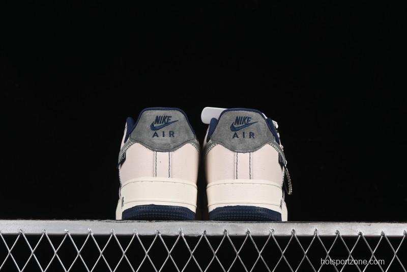 Nike Air Force 1 '07 Low Dior Collaboration - Light Blue Knit Swoosh Low-Top Casual Sneakers - KK1988-012