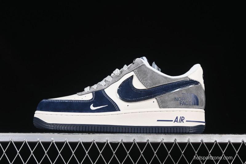 Nike Air Force 1 '07 Low The North Face Collaboration Beige Grey Navy Swoosh Casual Sneakers - XZ6188-975