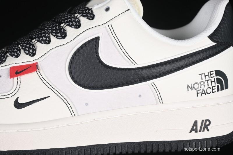 Nike Air Force 1'07 Low The North Face Collaboration Beige Black Red Label Casual Sneakers - BB7518-010