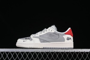 Nike Travis Scott x Fragment Design x Air Jordan 1 Low OG SP AJ1 Low Top Casual Sneakers - SJ2068-130