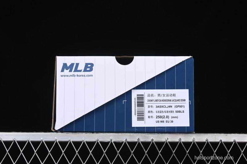 New York Yankees MLB Chunky Liner Dia Monogram Thick Sole Casual Running Shoes - 3ASXCLJ4N50BLS