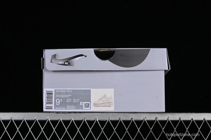 Nike Air Force 1 '07 Low Casual Sneakers with Hemp Rope Laces and Distressed Design - 315122-333