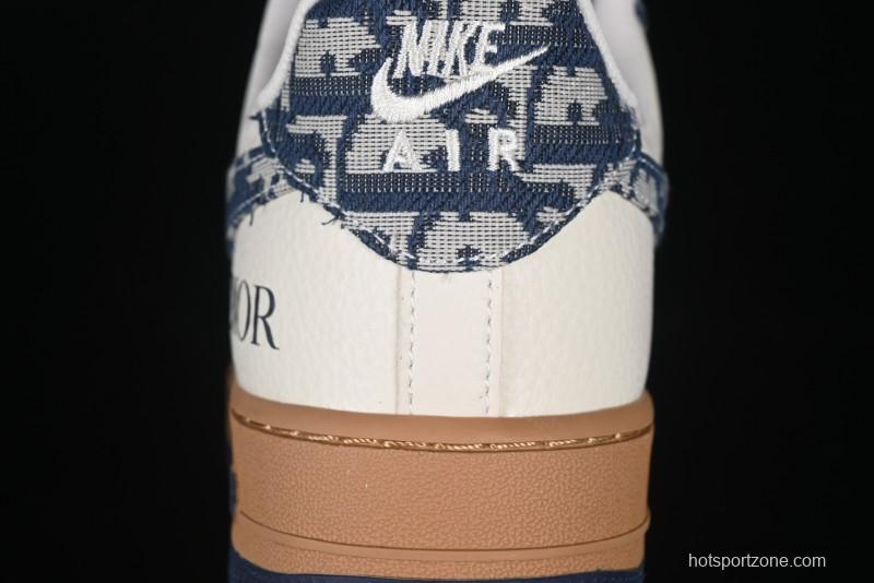 Nike Air Force 1 '07 Low Dior Collaboration Grey Knit Casual Sneakers - KK1988-052