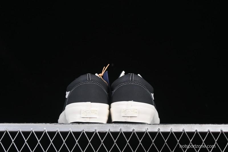 Vans Premium Old Skool 36 Full-Grain Leather Retro Skate Shoes - VN000D57BLK