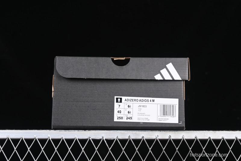 Adidas Adizero Adios 4 M Running Shoes Lightweight Breathable Low-Top - JS1833