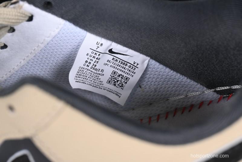 Nike Air Force 1 '07 Low Stussy Collaboration Grey Fog Swoosh Low-Top Casual Sneakers - KK1988-033