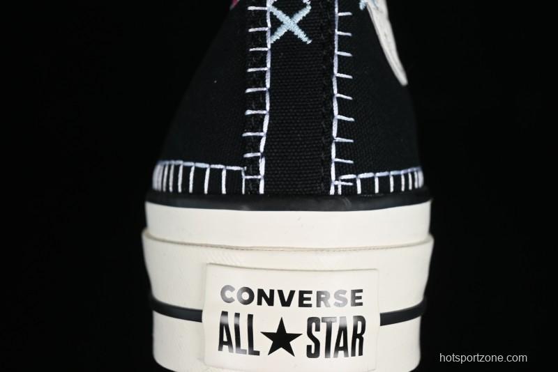 Converse All Star Lift Platform Sneakers with Daisy Stitch Detail - A08731C
