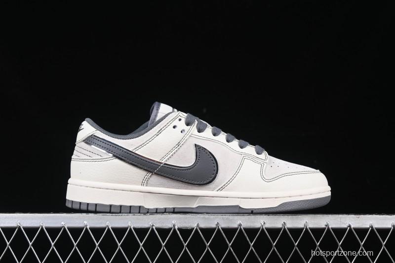 Nike SB Dunk Low Supreme Anniversary Customized Casual Skate Shoes with Double Mini Swoosh - XX3168-303