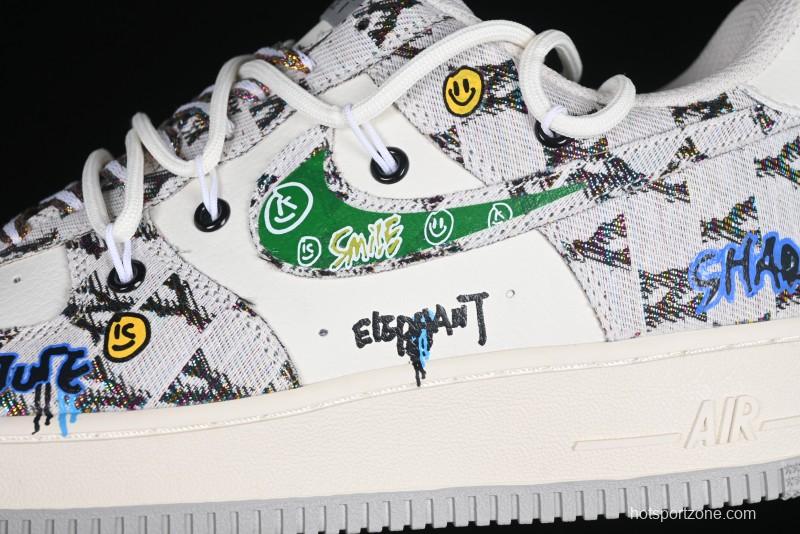 Nike Air Force 1'07 Low Hip Hop MLB Casual Lace-Up Sneakers - BD0077-333