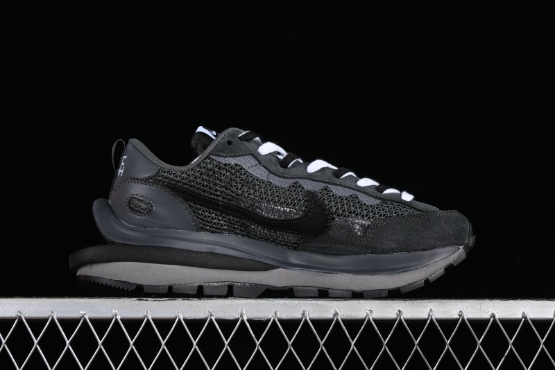 Nike Sacai VaporWaffle 3.0 Deconstructed Sneakers with Overlapping Swoosh and Double Tongue - CV1363-105