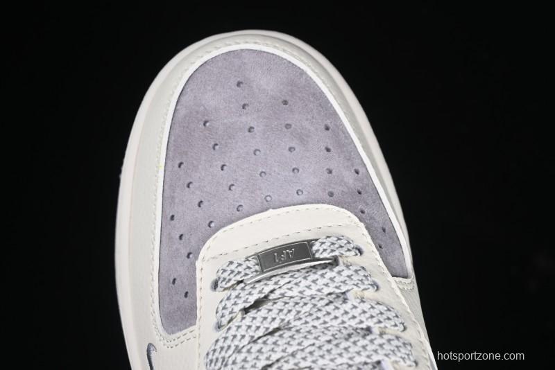 Nike Air Force 1 '07 Low The North Face x CDG Light Bone Swoosh Casual Sneakers - BB7518-014