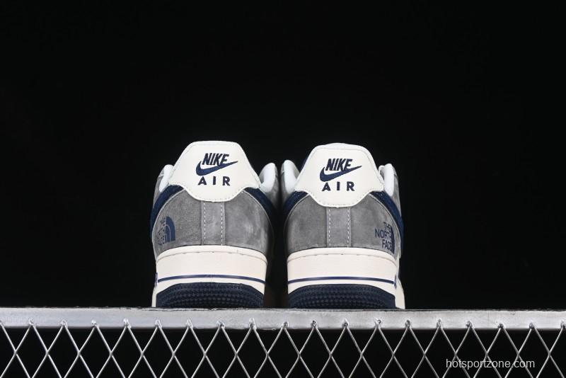 Nike Air Force 1 '07 Low The North Face Collaboration Beige Grey Navy Swoosh Casual Sneakers - XZ6188-975