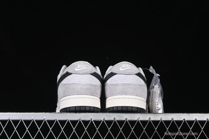 Nike SB Dunk Low Stussy Collaboration - Black Swoosh Anniversary Custom Low-Top Casual Skate Shoes - XX3168-069