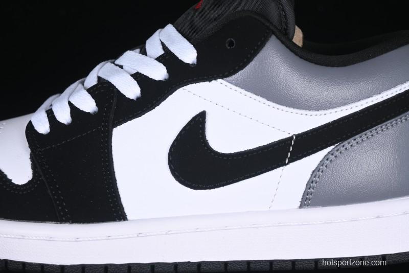 Nike Air Jordan 1 Low AJ1 Grey White Black Swoosh Casual Sneakers - HF3148-106