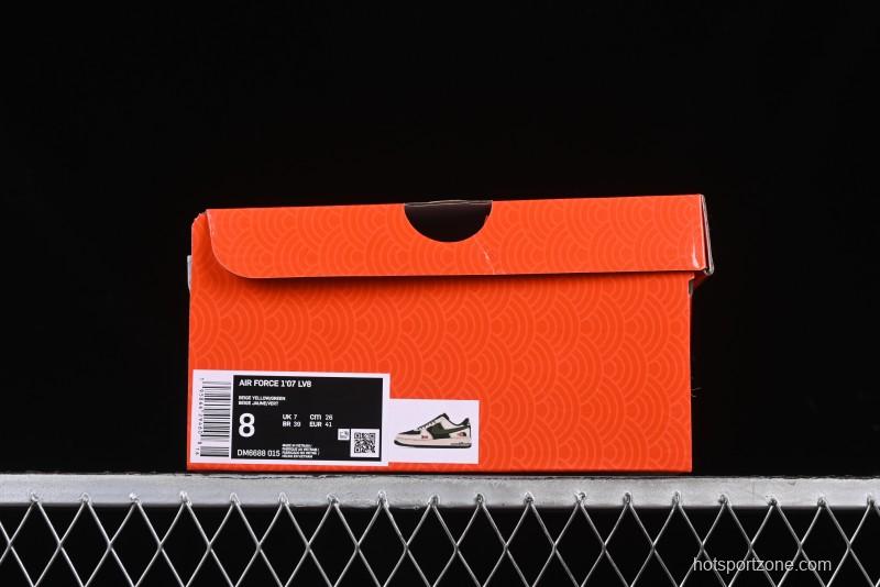 Nike Air Force 1 '07 Low The North Face Collaboration Green Snake Scale Casual Sneakers - DM6688-015