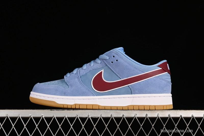 Nike SB Dunk Low "Phillies" Suede Casual Skate Shoes - DQ4040-400
