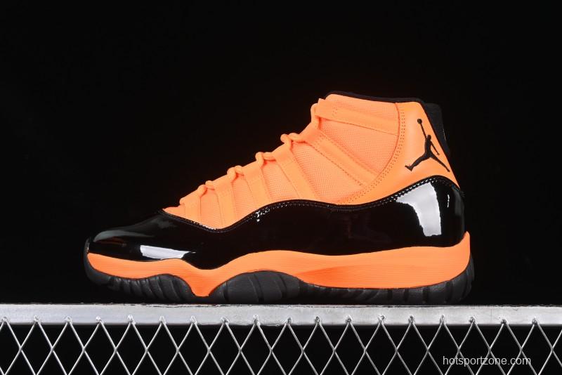 Nike Air Jordan 11 Retro High Top Basketball Shoes in Black/Orange - CT8012-800