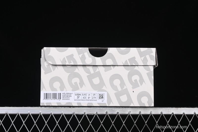 Nike Travis Scott x Fragment Design x Air Jordan 1 Low OG SP AJ1 Retro Sneakers with Unique Collaboration Details - XZ5158-002