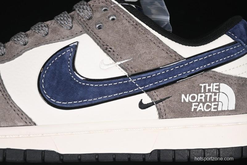 Nike SB Dunk Low The North Face Collaboration - Mysterious Grey Anniversary Edition Customized Low-Top Casual Skate Shoes - XS1086-006