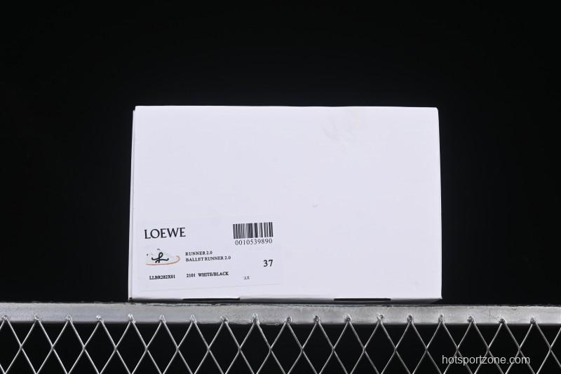 Loewe Ballet Runner 2.0 Sneakers Retro Style Low-Profile Casual Sports Shoes with Asymmetric Toe Design - Ballet Runner 2.0