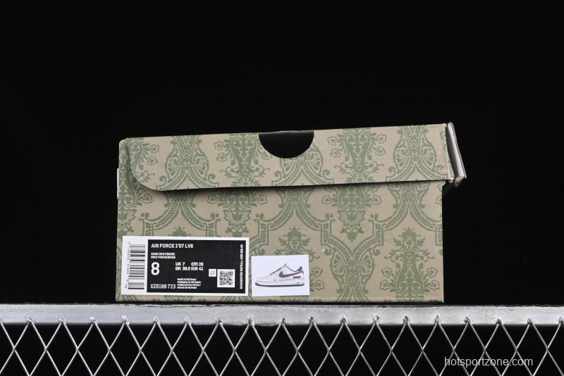 Nike Air Force 1 '07 Low Gucci Collaboration Beige Grey Pattern Low-Top Casual Sneakers - XZ6188-723