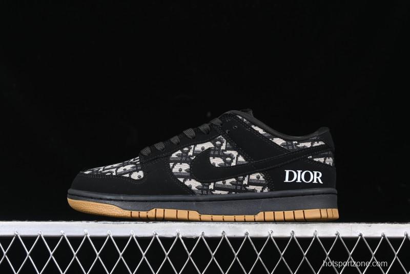 Nike SB Dunk Low APE Collaboration - Camouflage Black Swoosh Anniversary Custom Low-Top Casual Sneakers - KK1333-017