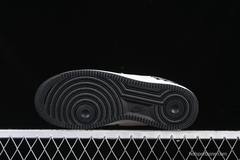 Nike Air Force 1 '07 Low Dior Collaboration Black Pattern Low-Top Casual Sneakers - DF0188-028
