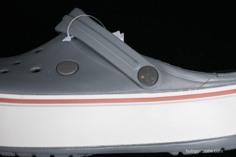 Crocs Crocband Platform Rainbow Comfortable Thick-Soled Clog Sandals - B.D4