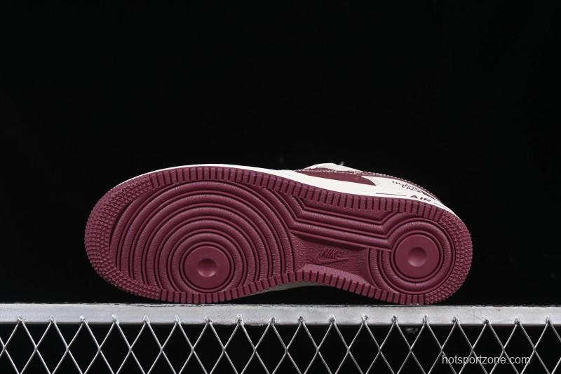 Nike Air Force 1 '07 Low The North Face Collaboration Burgundy Swoosh Casual Sneakers - KK1988-042