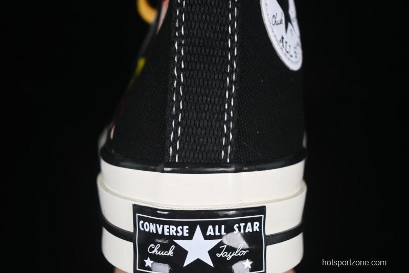 Converse Chuck 1970s High-Top Casual Canvas Sneakers with Classic Graffiti Limited Edition Three-Star Logo - 162050C